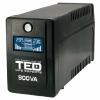 Ups 900va 500w lcd line interactive avr 2 schuko usb management, ted