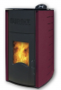 Termosemineu pe peleti Sontec Plus 18 kw, usa cu geam, programator saptamanal, senzor gaze arse, gama de culori visiniu, crem, negru