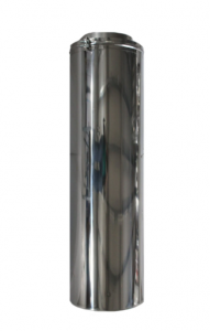 Tub inaltime 1 metru compatibil doar cu elemente de cos inox Fornello, dublu perete inox-inox, izolatie din vata bazaltica 40 mm, diametru interior 200 mm, pentru centrale pe lemn, carbune si peleti