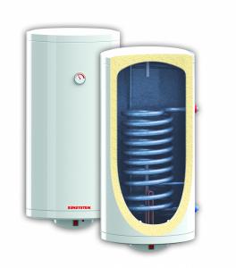 Boiler de perete vertical pentru ACM cu o serpentina, 100 litri, 786 l h, rezistenta 3 kw, Sunsystem model BB NL 100 V S1