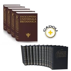 Colectia Enciclopedia universala britannica + Colectia Dictionar universal ilustrat al lb. romane