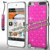 Promotie: Husa pink cu diamante pentru - Iphone: 4/ 4s - 5 si Ipod: 4th - 5th