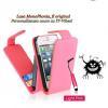 Promotie: Husa flip light pink din piele pentru - Iphone: 3 - 4/4s - 5 si Ipod: 4th - 5th