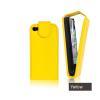 Promotie: Husa flip yellow din piele  pentru - Iphone: 4/4s - 5