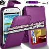 Promotie: Husa flip purple din piele pentru telefon - Samsung Galaxy: Note/2 - Ace/2 - S2 - S3/mini - S4/mini