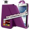 Detalii produse cu discount: Husa flip purple din piele pentru telefon - Samsung Galaxy: Note/2 - Ace/2 - S2 - S3/mini - S4/mini