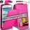 Anunt: Husa flip pink din piele pentru telefon - Samsung Galaxy: Note/2 - Ace/2 - S2 - S3/mini - S4/mini