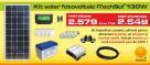 Promotie: Kit (sistem) solar fotovoltaic ITechSol&amp;#174; 130W pentru iluminat 12V si invertor pentru alimentare TV si receiver satelit