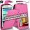 Anunt: Husa flip light pink din piele pentru telefon - Samsung Galaxy: Note/2 - Ace/2 - S2 - S3/mini - S4/mini
