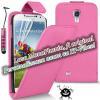Promotie: Husa flip light pink din piele pentru telefon - Samsung Galaxy: Note/2 - Ace/2 - S2 - S3/mini - S4/mini