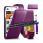 Anunt: Husa flip purple din piele pentru - Iphone: 3 - 4/4s - 5 si Ipod: 4th - 5th