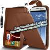 Promotie: Husa brown din piele pentru telefon Samsung Galaxy: S3 - S4