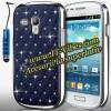 Promotie: Husa dark blue cu diamante pentru Samsung Galaxy: Ace - S2 - S3/Mini - S4