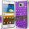Anunt: Husa purple cu diamante pentru Samsung Galaxy: Note/2 - Ace/2 - S2 - S3/Mini - S4