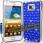 Anunt: Husa blue cu diamante pentru Samsung Galaxy: Note/2 - Ace/2 - S2 - S3/Mini - S4