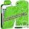 Anunt: Husa flip green cu cristale din piele pentru telefon - Iphone: 4/4S - 5 si Ipod 4th